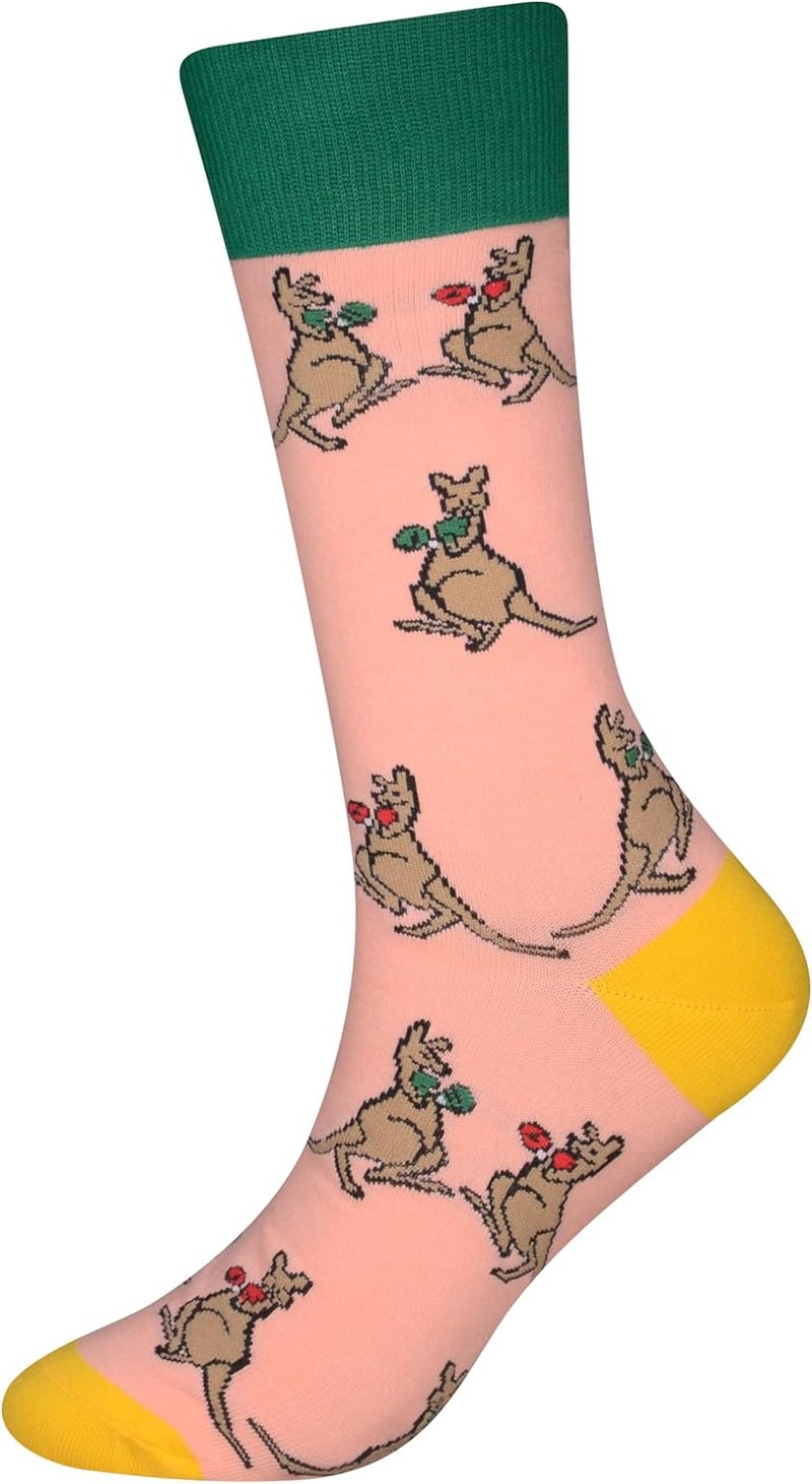 Cansok Men's 2/4 Packs Fun Crazy Novelty Dress Crew Socks - Image 5